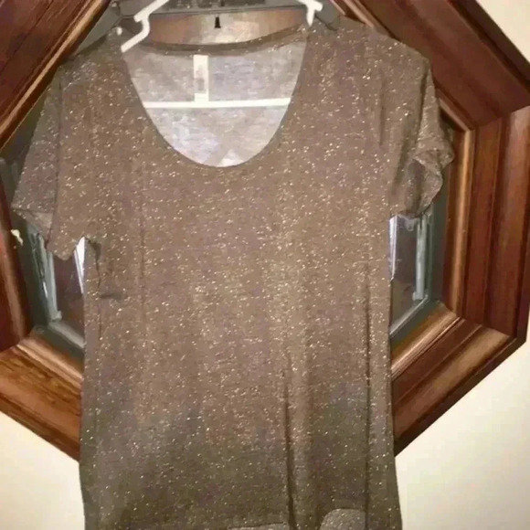 LuLaroe shimmer bronze‎ perfect Tee, sz  Xs - Picture 1 of 3